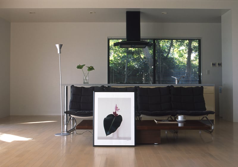 A framed print in the living room